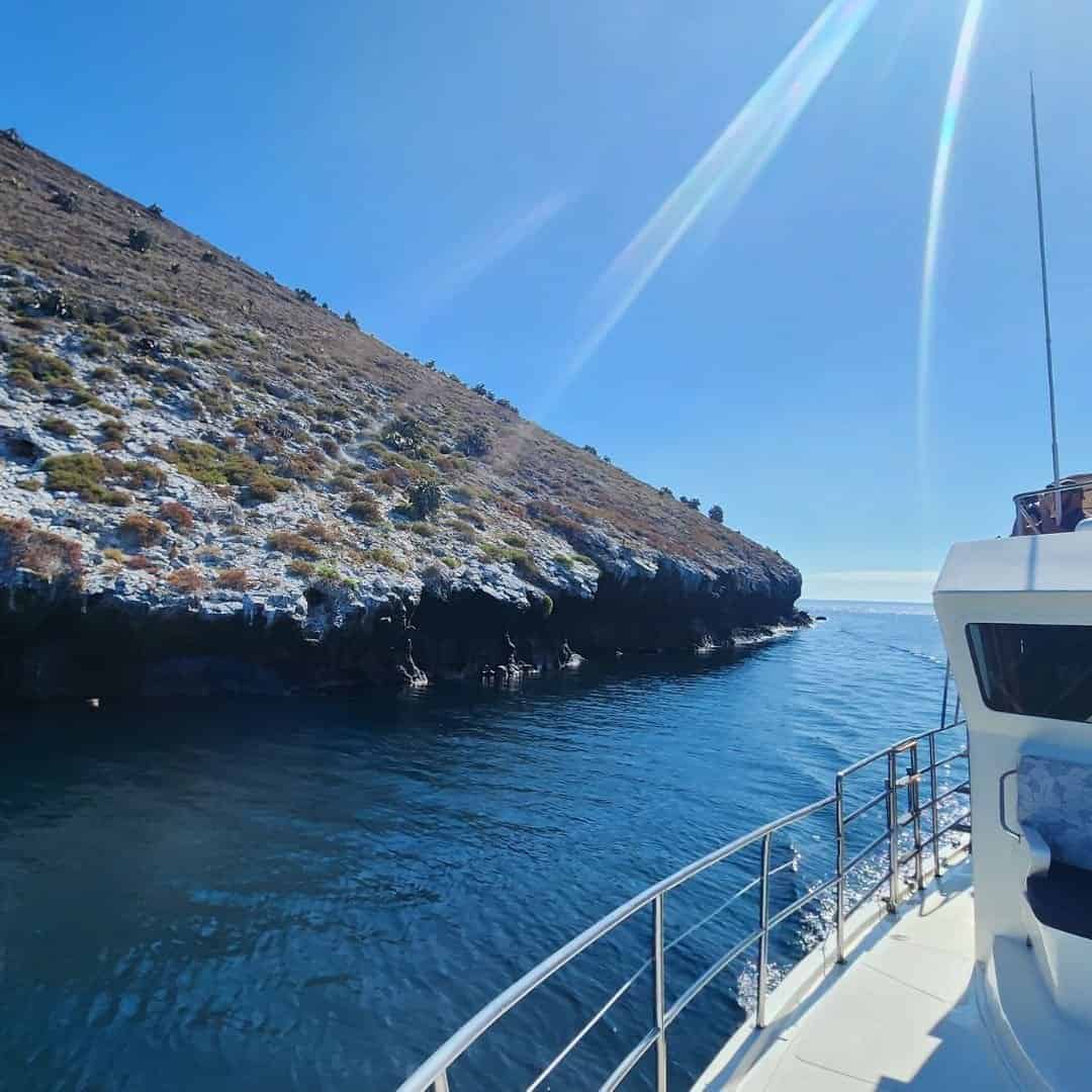 yoga retreat in the galapagos islands - Time For A Yoga Retreat in the Galapagos Islands? View of an island in the Galapagos from a boat