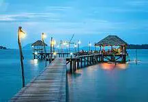A jetty of a resort in Thailand.