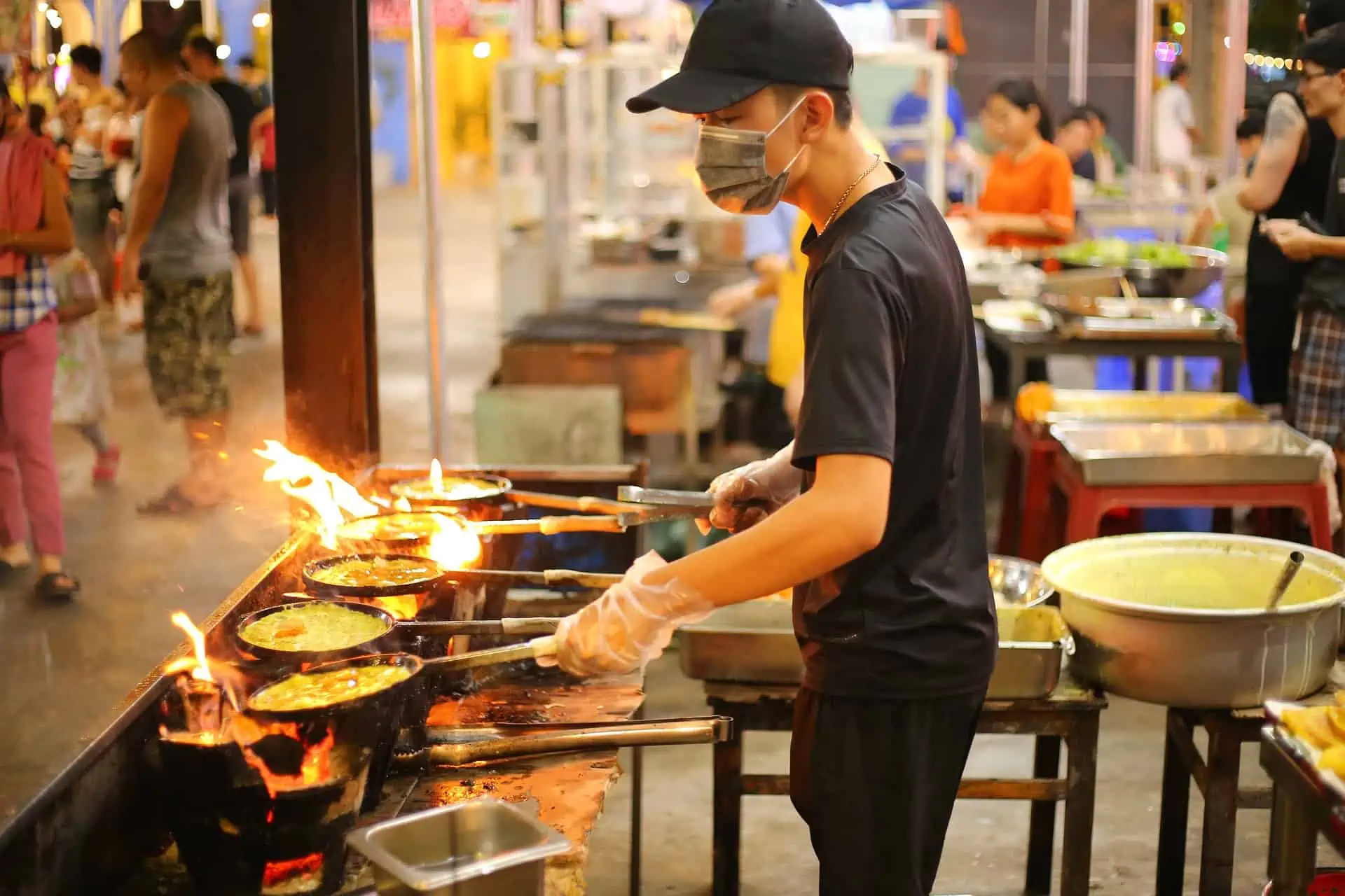 Da Nang attractions - Da Nang Attractions, Central Vietnam Food stalls at the night market in Da Nang, Vietnam.