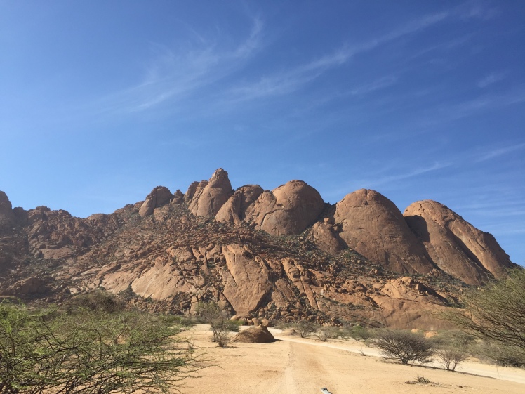 Damaraland and Spitzkoppe - Visiting Damaraland and Spitzkoppe, Namibia Brandberg Mountain on the way to Spitzkoppe in Namibia