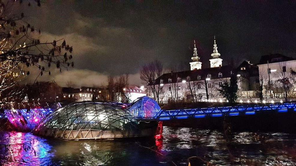 Murinsel of Graz, Austria.