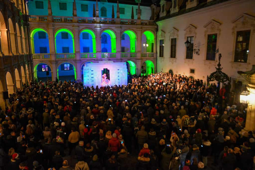 Ice Sculpture Ceremony in Graz, Austria. Designed by Finnish Artist - Kimmo Frosti