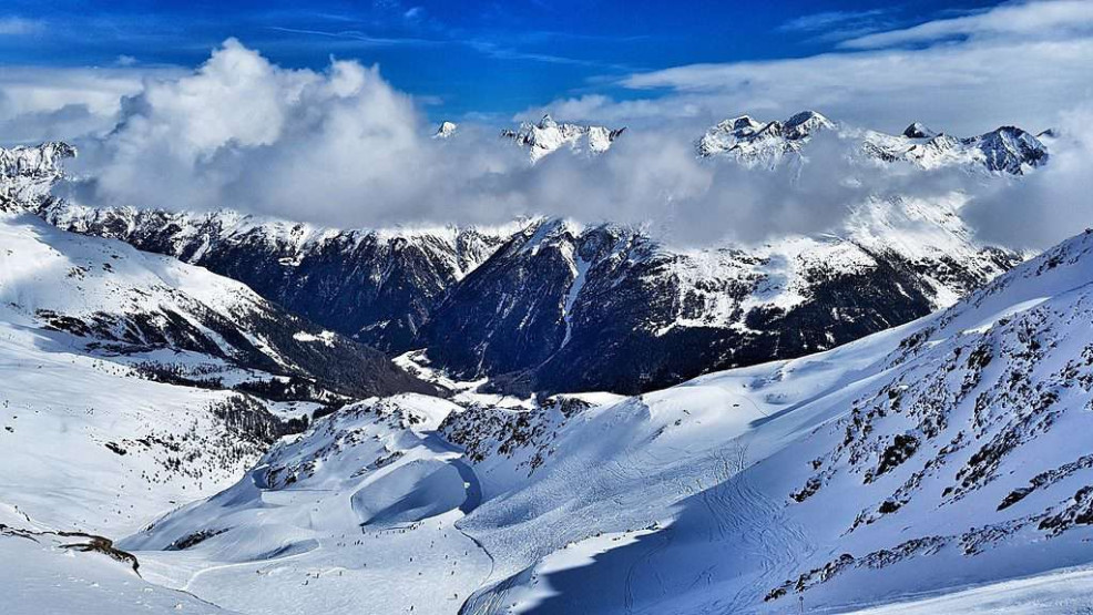 Skiing in Soelden, Otztall, Austria